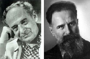 פרופ' לאו אריה מאיר (ימין), פרופ' ד. איילון (שמאל)